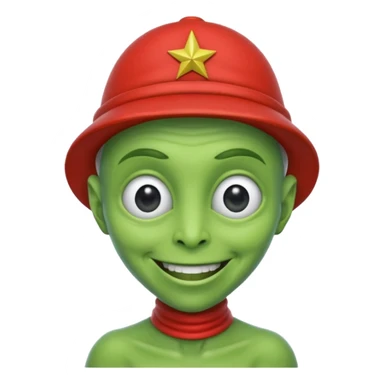 Alien with soviet sticker