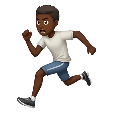 Tear with a mad face running away  sticker