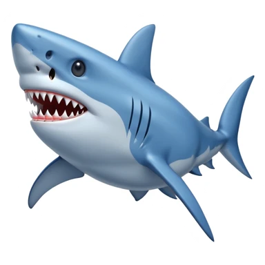 Shark attack blue sticker