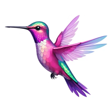 Pink hummingbird  sticker