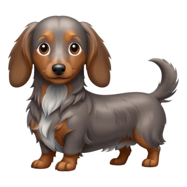 Long haired dapple dachshund  sticker