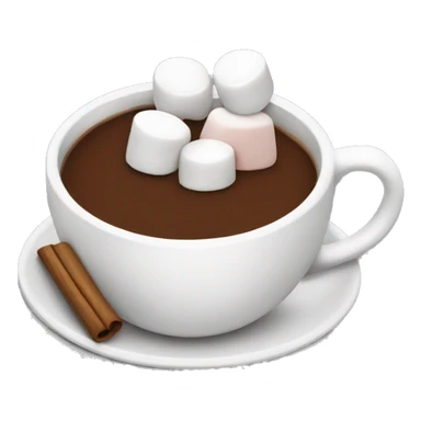 A cup of hot coca with marshmallows  sticker