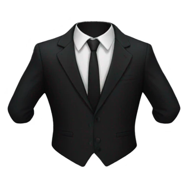 a black suit piece of cloth item only sticker