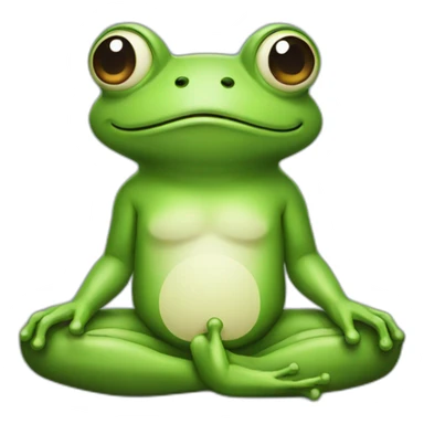 frog in a lotus position sticker