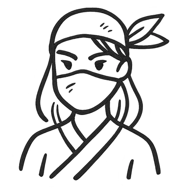 ninja woman sticker
