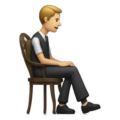 Un homme est assis sur une chaise. Une femme s'assied sur lui. Elle l'embrasse sticker