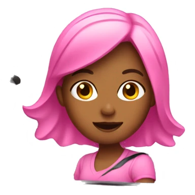 Girl driving pink car  sticker