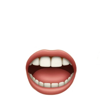 Mouth biting upper lip sticker