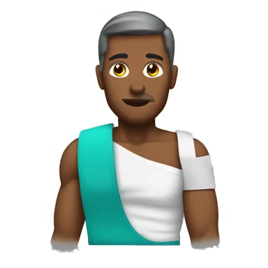 Shoulder surgery with arm sling  sticker