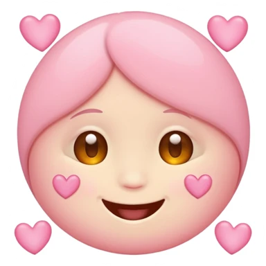 smiling face with baby pink hearts  sticker