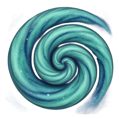 Mint green and dark blue galaxy  sticker