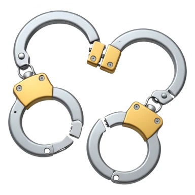 two separate broken handcuffs sticker