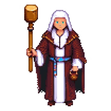 pixel art judge in a robe with a gavel sticker