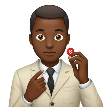 A black guy who’s picking button sticker