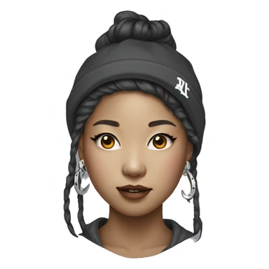 Korean oldschool hiphop girl sticker