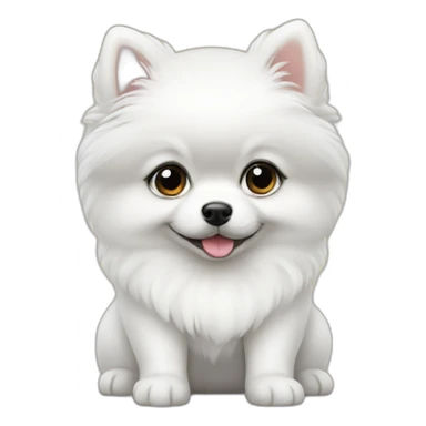 white-pomeranian-puppy sticker