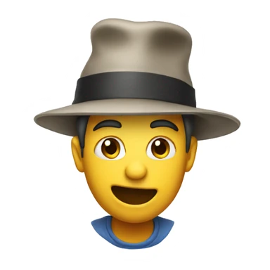 A fart wearing a hat sticker