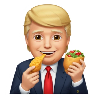 donald trump eating sticker