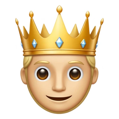 Diente blanco con corona de rey sticker