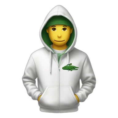 Lacoste smoking friends with white lacoste hoodie sticker