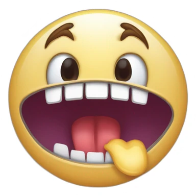 surprised crying open horrible screeching horrifying mouth sharp teeth horrified angry sticker