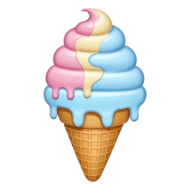 ice cream themed heart sticker