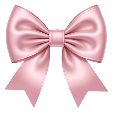 light pink ribbon bow sticker