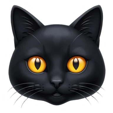 black cat black eyes sticker