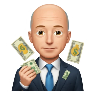 jeff bezos sniff money sticker