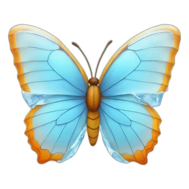 butterfly made of ice sticker