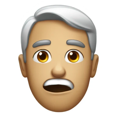 Eyes wide mouth agape concerned look sticker