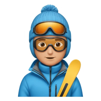 a short man skiing sticker