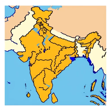 India map with saffron colour ( akhand Bharat ) sticker