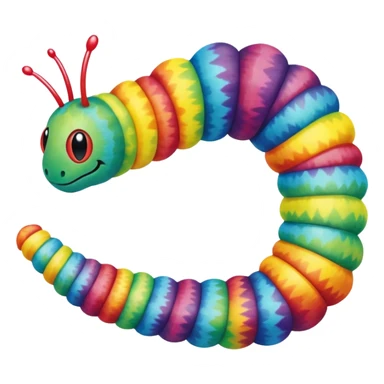 Tie dye caterpillar sticker