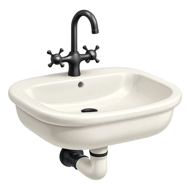 retro wash basin
 sticker