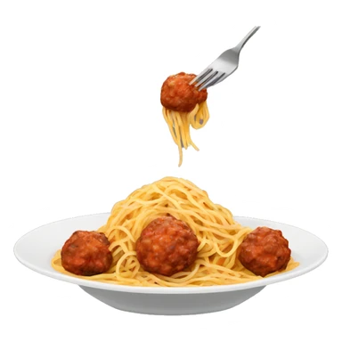 Spaghetti with meatballs sticker
