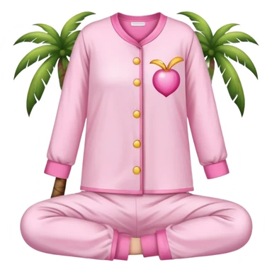 Pink palm puff pajamas sticker