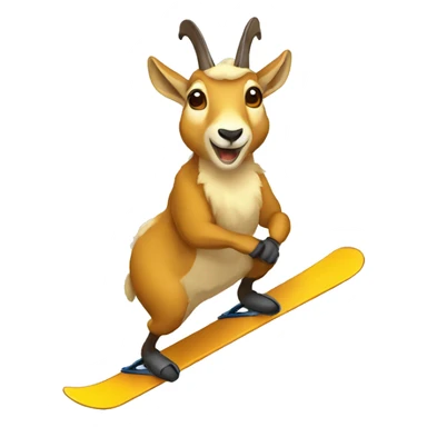 Chamois skiing sticker
