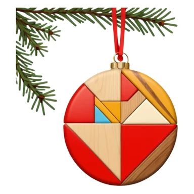 scandi style christmas ornament  sticker