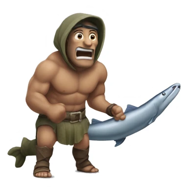 Una cacca che cavalca uno squalo che a sua volta cavalca una cacca  sticker