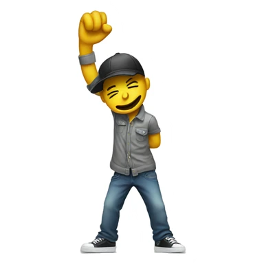 Regular emoji character dabbing sticker