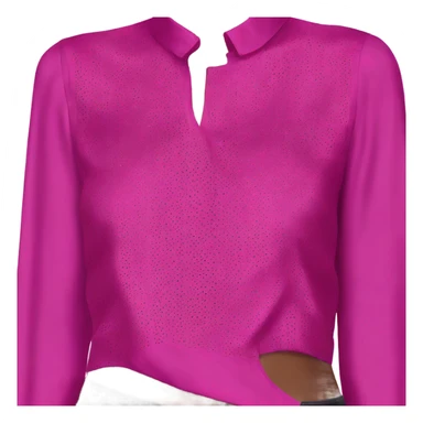 Realistic magenta cut out silk crop top blouse. sticker
