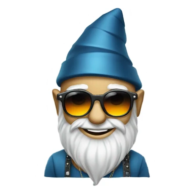Vibing Dj gnome wih sunglasses sticker