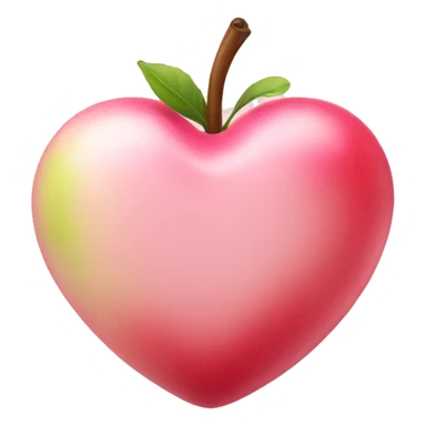 Apple heart light pink sticker