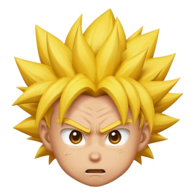 A super Saiyan Goku head emoji sticker