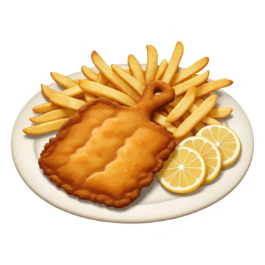 Schnitzel and chips sticker