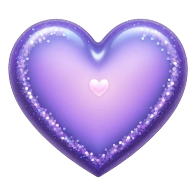 lavender heart with a glitter effect sticker