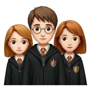 Harry Potter with Hermione Granger and Ron Weasley sticker