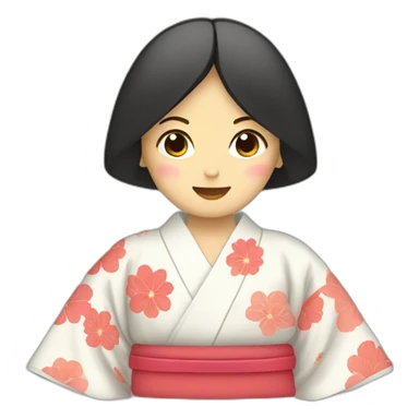 Kimono with japanese sticker