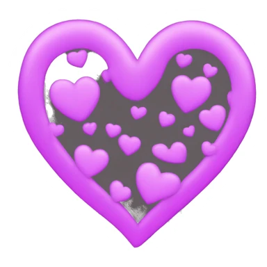 create a heart that looks like this ❤ but change the colors to neon blue and purple sticker